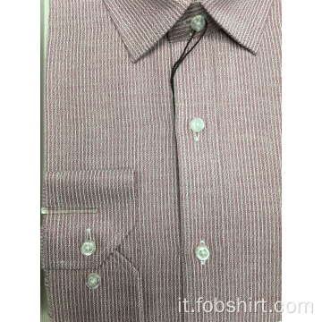 Camicia a maniche lunghe business tinta in filo